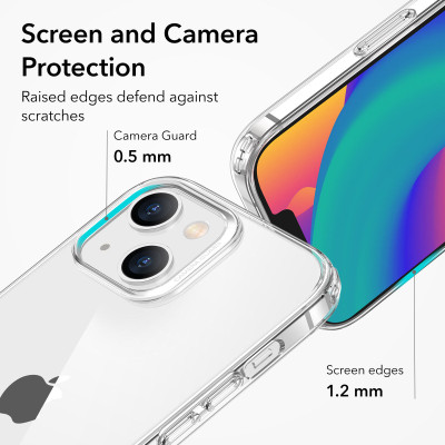 Ốp Lưng dành cho iPhone 14 Pro / 14 Pro Max/ 14/ 14 Plus/  ESR Project Zero Clear Case Trong Suốt Chống Ố Vàng - Kèm Combo Kính Cường Lực Màn Hình và Camera- Hàng Chính Hãng