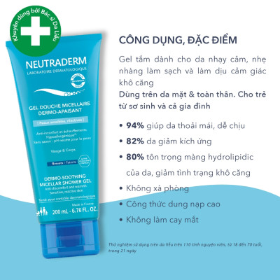 Combo chăm sóc da nhạy cảm dành cho baby từ sơ sinh Neutraderm