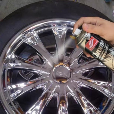Sơn mạ chrome bạc sáng bóng sơn la zăng mâm ô tô xe hơi, sơn kim loại, bình xịt sơn ngoài trời chống rỉ