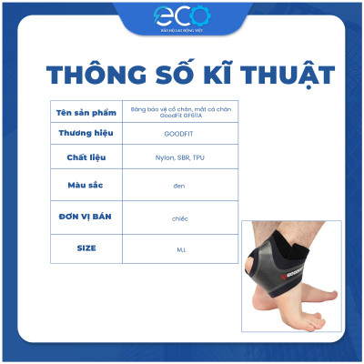 Băng bảo vệ cổ chân GoodFit GF611A băng quấn cổ chân, mắt cá chân mỏng nhẹ, miếng dán chắc chắn