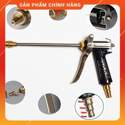 Bộ dây vòi xịt nước rửa xe, tưới cây , tăng áp 3 lần, loại 7m, 10m 206318 đầu đồng, cút,nối đen+  khăn phượt