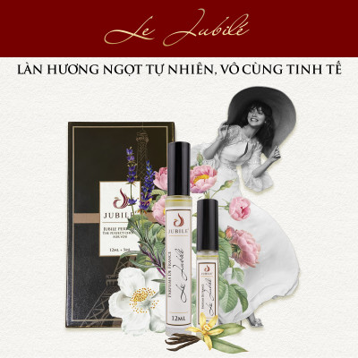 Le by Jubilé - Tinh dầu nước hoa Pháp nữ Dạng lăn 12ml Thơm Lâu, Sang Trọng, Quyến Rũ