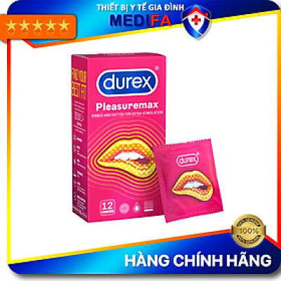 Combo 2 Bao cao su Durex Pleasuremax Hộp 12 Bao