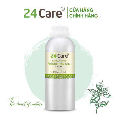 Tinh dầu Nguyên chất 24Care dung tích 1000ml - Chiết xuất thiên nhiên, khử mùi, thơm phòng, giúp tinh thần tỉnh táo.