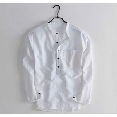 Áo sơ mi nam cổ tàu thiết kế  tày dài thích hợp mặc mùa nhè, mùa thu với chất liệu mềm mịn mướt