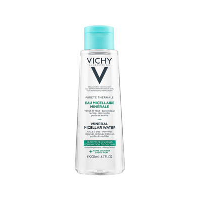 Nước tẩy trang Mineral Micellar Water cho da bóng dầu và da hỗn hợp Vichy Pureté Thermale Oily Skin 200ml