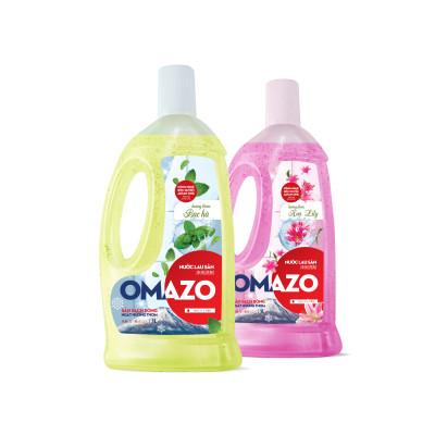 Combo 2 Chai Nước Lau Sàn Omazo Hương Bạc Hà & Hương Hoa Lily Sạch Thơm Mát (1L x2)