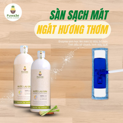 Nước lau sàn hữu cơ enzyme sinh học từ vỏ dứa Fuwa3e 1L - hương SẢ CHANH/ QUẾ