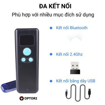 Máy quét mã vạch không dây 2D– Máy quét mã vạch bluetooth 2.4Ghz – L46 ( Hàng chính hãng)