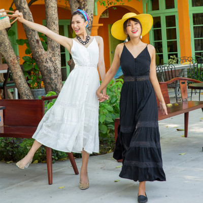 Đầm Maxi Cotton Mặc DRE098 thời trang thiết kế Hity