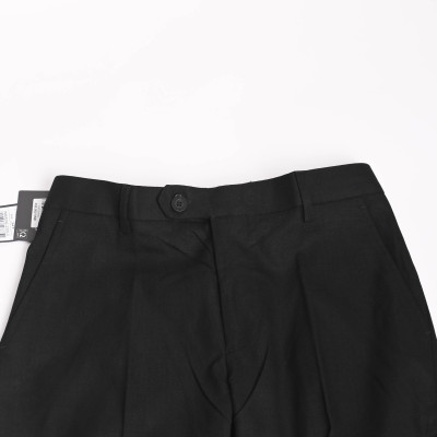 Quần tây nam Khatoco không ly màu đen xám (tặng vớ cao cấp)