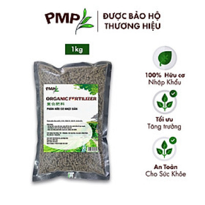 Phân Hữu Cơ PMP Dạng Viên Nén Tan Châm Từ Nhật Bản, Chuyên Dụng Cho Hoa Hồng, Rau Sạch, Cây Cảnh 1Kg