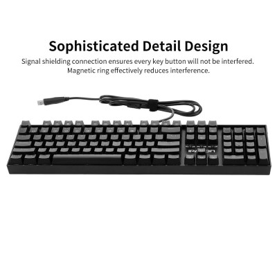 Bàn phím cơ IPASON chơi game kim loại 104 phím Màu xanh lam có đèn nền Rollover N-key dành cho văn phòng và trò chơi