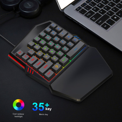 Bàn phím Màng một tay HXSJ 35 phím với đèn nền tiện dụng và Chống bóng