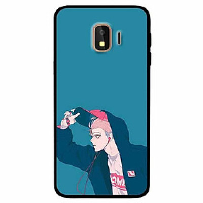 Ốp lưng dành cho Samsung J4 2018 mẫu Cậu Bé Tai Nghe Đỏ