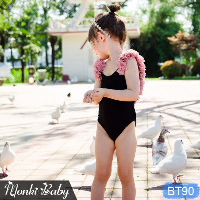 Đồ bơi đôi mẹ con, áo tắm liền thân cho mẹ và bé, thiết kế lưng trần sexy quyến rũ, viền đính hoa điệu đà, thun bơi đẹp, tôn dáng | KT090 | BT90