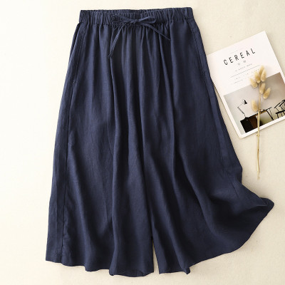 Quần lửng nữ Ống rộng, chất liệu mềm mịn mát,Quần kiểu nữ giả váy form rộng, dưới 55kg, Nesa Shop