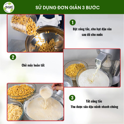 Máy Làm Sữa Đậu Nành Công Nghiệp Model SMI. Có 2 Size, Phù Hợp Nhu Cầu Kinh Doanh, Tốc Độ Sản Xuất Tối Đa 70L/1h, Làm Từ 100% Inox, Tiết Kiệm Điện, Tặng Miễn Phí 2 Túi Lọc Bã, 2 Đầu Xay. Hàng Nhập Khẩu Chính Hãng Thái Lan!!