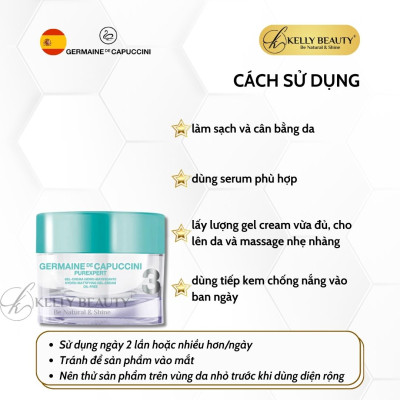 Kem Dưỡng Cho Da Dầu Mụn Germaine PUREXPERT Hydro-Mattifying Gel-Cream | Kelly Beauty
