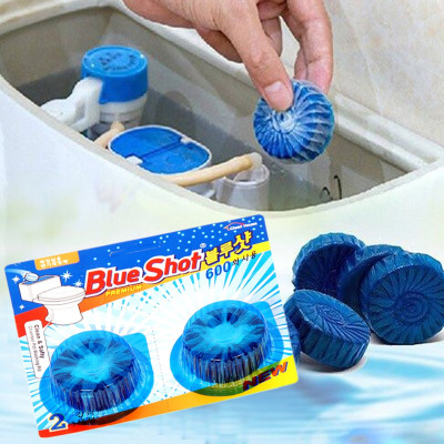 Set 2 Vỉ (4 viên) thả vệ sinh khử mùi khử khuẩn bồn cầu Blueshot Hàn Quốc (1 viên 600 lần xả nước, dùng được hơn 1 tháng) - Hàng chính hãng