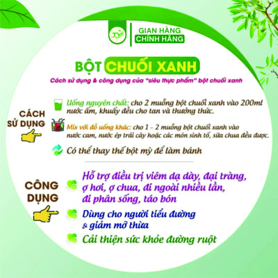 ( Túi tiện Lợi) OCOP Bột Chuối tiêu Xanh - 29.9% Tinh Bột Kháng - Nguyên Chất ( Đã Kiểm Nghiệm )
