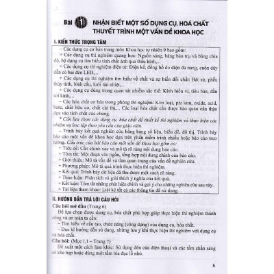 Hướng dẫn trả lời câu hỏi khoa học tự nhiên 9 (Kết nối tri thức với cuộc sống) (HA-MK)