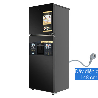 Tủ lạnh Panasonic Diệt Khuẩn 366L NR-TL381GVKV Lấy Nước Ngoài Kháng Khuẩn -  Bộ Cảm biến Econavi - Ngăn Đá Trên - Hàng Chính Hãng