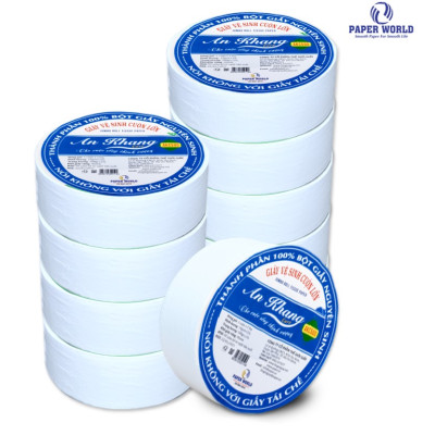 Combo 10 cuộn giấy vệ sinh lớn An Khang AKC500 hai lớp loại 500gr
