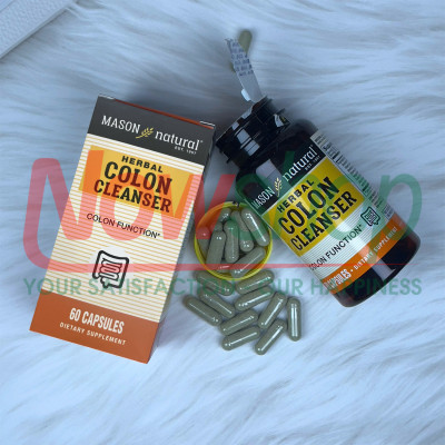 Colon Cleanser Mason Natural Hộp 100 viên làm sạch đại tràng giảm đầy hơi tiêu hóa khỏe ngừa táo bón