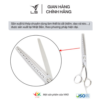 Kéo tỉa tóc LS rơi 15-20% quai offset vênh đỡ ngón cố định TA130