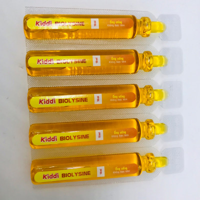 Thực phẩm chức năng KIDDI BIOLYSINE tăng cường hệ miễn dịch, tăng cường hấp thu, giúp bé ăn ngon miệng (Hộp 4 vỉ x 5 ống 10ml)