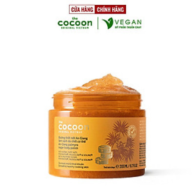 Đường thốt nốt An Giang làm sạch da chết cơ thể Cocoon 200ml giúp da mượt mà khỏe khoắn thuần chay