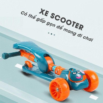 Xe Trượt Scooter Cao Cấp 3 Bánh Phát Sáng Mẫu Mới 2024 - Hàng chính hãng