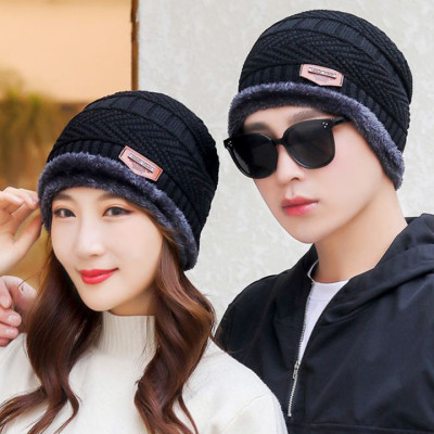Mũ len kèm khăn quàng cổ ấm áp, thiết kế thời trang, phong cách Hàn Quốc, dành cho cả nam và nữ.