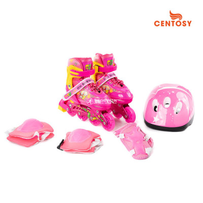 Giày patin combo giày đầy đủ phụ kiện cho bé, 8 bánh đèn phát sáng Centosy 9062