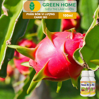 Phân Bón Vi Lượng Canxi Bo Greenhome, Chai 100ml, Kích Rễ, Chống Rụng Trái Non Trên Cây Trồng