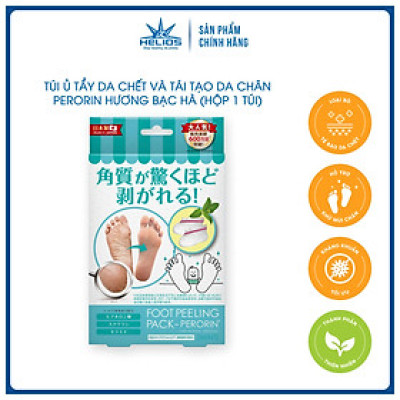 Túi ủ tẩy tế bào chết, dưỡng ẩm chân PERORIN (Mint) - Nhật Bản - Chính hãng - Hộp 1 túi 