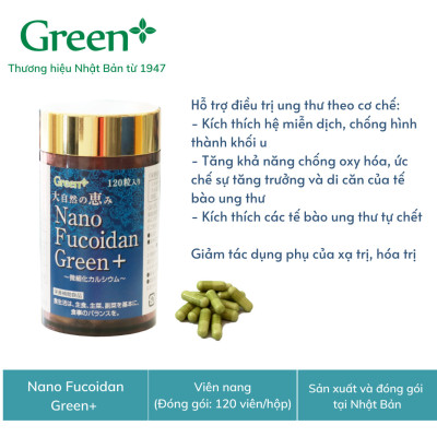Viên uống tăng cường sức đề kháng, hỗ trợ ngăn ngừa ung thư - Nano Fucoidan Green+ Nhật Bản