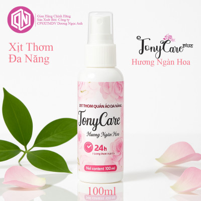 Xịt thơm Tonycare 100ml – Hương ngàn hoa dịu nhẹ, khử mùi hiệu quả, lưu hương bền lâu – Chính hãng Tonycare