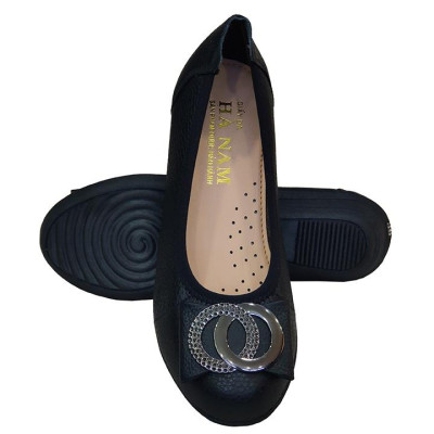 Giày Nữ Búp Bê Đế Xuồng Da Bò Thật TiTi ĐÔ Cao Cấp 4cm GBBN2047d