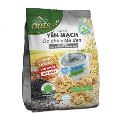 Combo 3 túi: Ngũ Cốc Óc Chó Mè Đen+Gạo Lức No Sugar+Yến Mạch Hạnh Nhân[ít đường 400gr](Tặng Kèm 2 Túi Yến Mạch 150G)