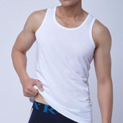 Áo May Ô Ba Lỗ Nam Vicci Màu Trắng, Chất Liệu 100% Sợi Cotton Mềm Mịn, Co Giãn 4 Chiều, Thấm Hút Mồ Hôi, Siêu Thoáng Mát