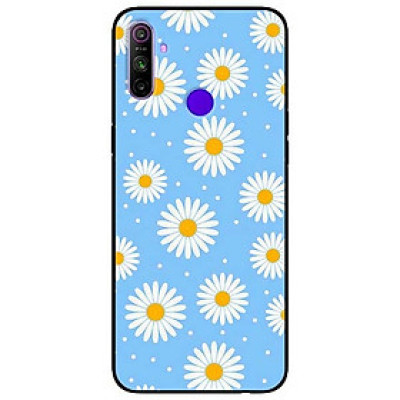 Ốp lưng dành cho Realme C3 mẫu Cúc Nền Xanh