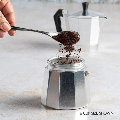 Ấm Pha Cafe Moka Chuyên Nghiệp 50Ml Hợp Kim Nhôm Giữ Nhiệt Tốt Kiểu Ý