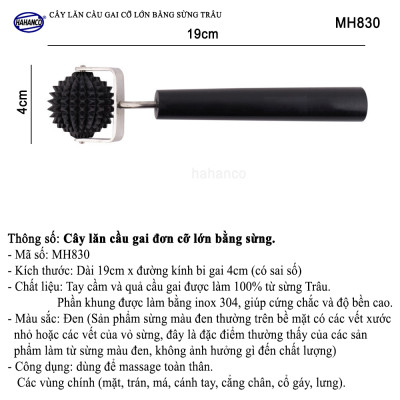 Cây lăn cầu gai bằng sừng trâu cỡ lớn đơn - Dụng cụ diện chẩn (MH830) Chăm sóc sức khỏe