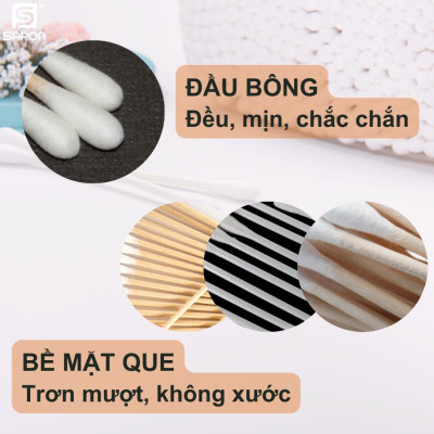 [Lố 12 hộp] Tăm bông vệ sinh người lớn YUMY thân giấy [TB01-626] hộp 200 que