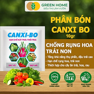 Phân Bón Canxi Bo Greenhome, Viên 10Gr, Tăng Đậu Trái, Chống Rụng Hoa Và Trái Non, Chống Thối Trái