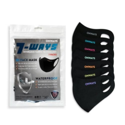 ONWAYS Set 7 Khẩu Trang Vải 3D Chống Nước Ngăn Giọt Bắn AMA 2003 