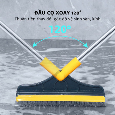 Combo Dọn Nhà 3 Món : Chổi Chà Cọ Nhà Vệ Sinh + Chổi Quét Trần Nhà + Bàn Chải Khe Hẹp - Hãng dododios