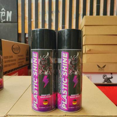 Chai xịt phục hồi nhựa nhám, nhựa đen, dưỡng đen dàn nhám Sprayking Plastic Shine 400ml, dàn áo phai màu
